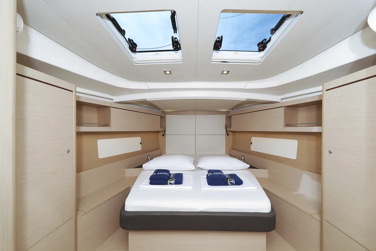 Cabin on Air 2, a Beneteau Oceanis 46.1 sailboat at Grad Trogir, Croatia