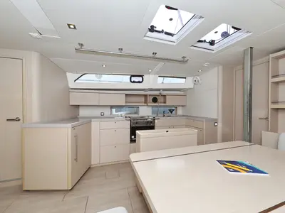 Galley of Air 2, a Beneteau Oceanis 46.1 sailboat at Grad Trogir, Croatia