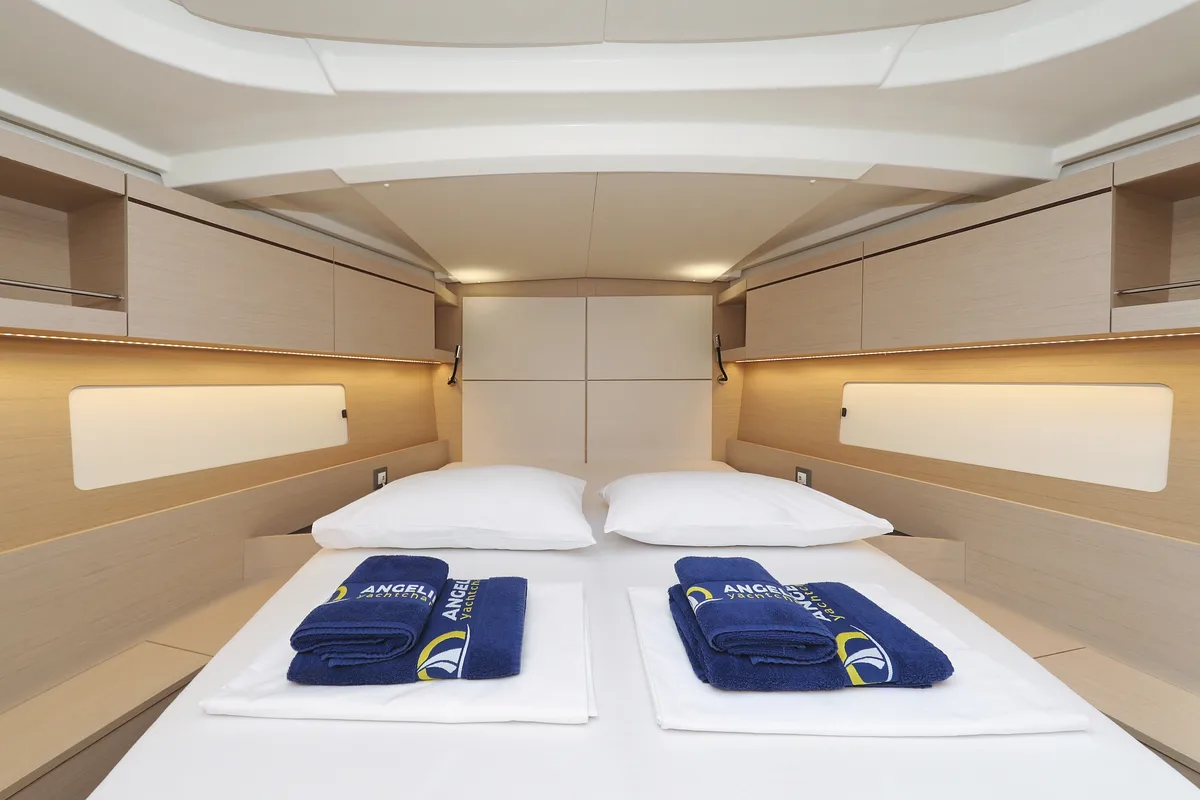 Cabin on Air 2, a Beneteau Oceanis 46.1 sailboat at Grad Trogir, Croatia