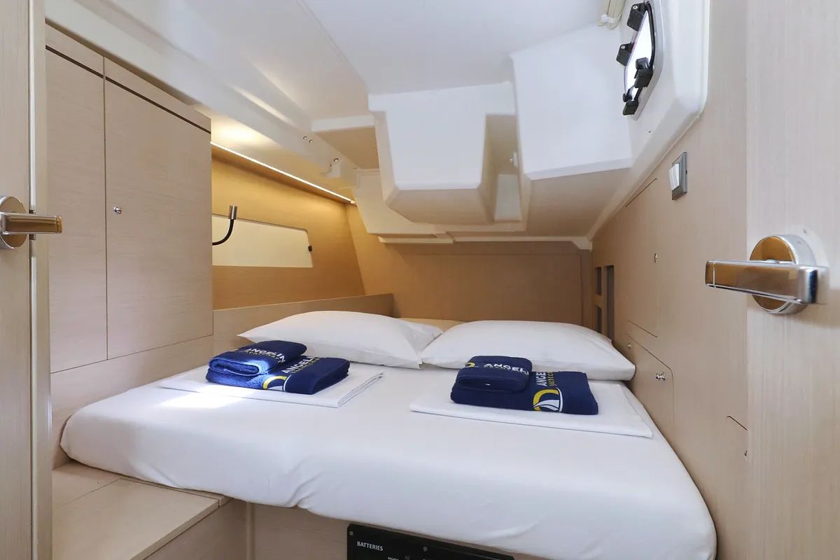 Cabin on Air 2, a Beneteau Oceanis 46.1 sailboat at Grad Trogir, Croatia