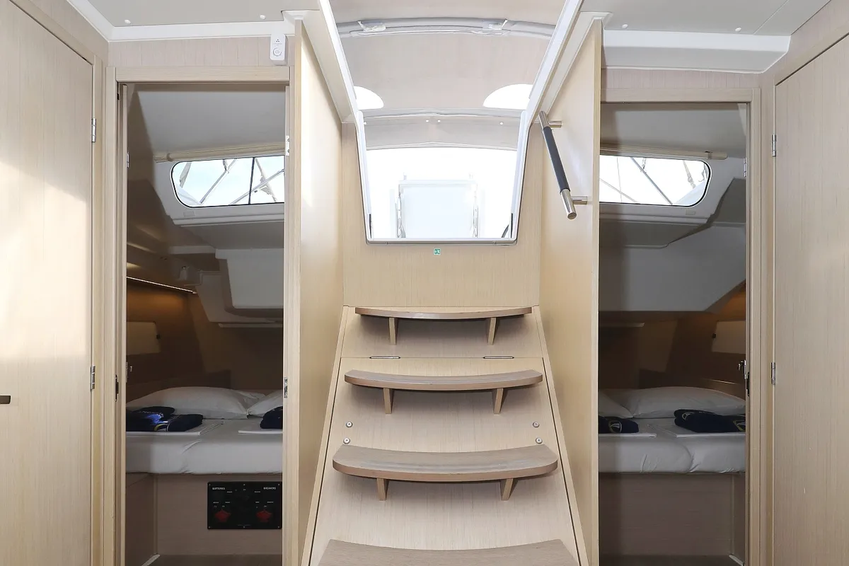 Cabin on Air 2, a Beneteau Oceanis 46.1 sailboat at Grad Trogir, Croatia
