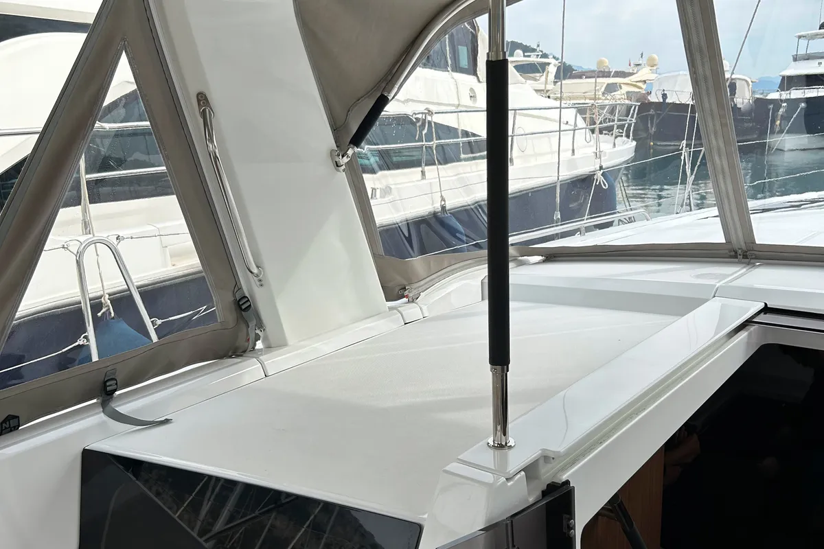 Salon of Bellagio, a Beneteau Oceanis 46.1 sailboat at Fethiye, Turkey