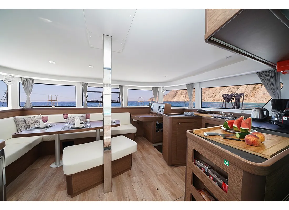Galley of Catalina, a Lagoon 42 catamaran at Municipal Unit of Anaktorio, Greece