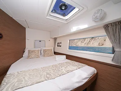 Cabin on Catalina, a Lagoon 42 catamaran at Municipal Unit of Anaktorio, Greece