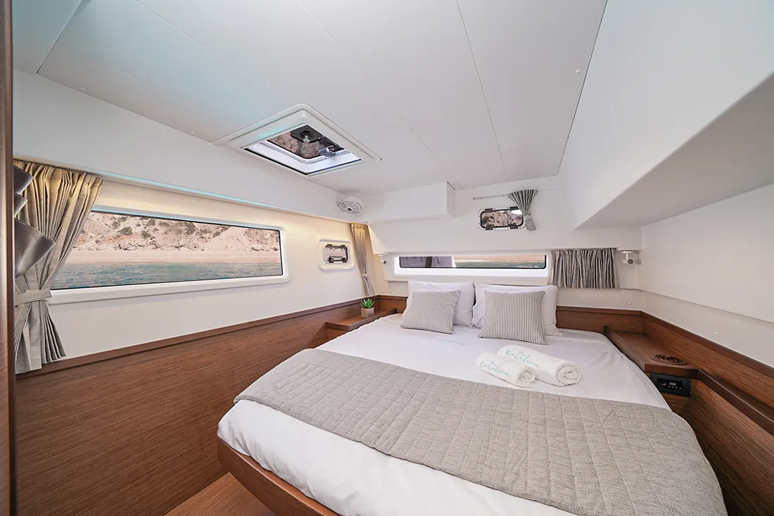 Cabin on Catalina, a Lagoon 42 catamaran at Municipal Unit of Anaktorio, Greece