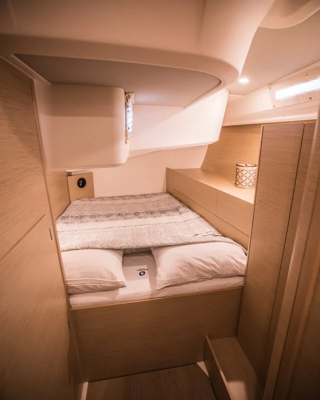 Cabin on Phaedra, a Hanse 508 sailboat at Lavrion, Greece