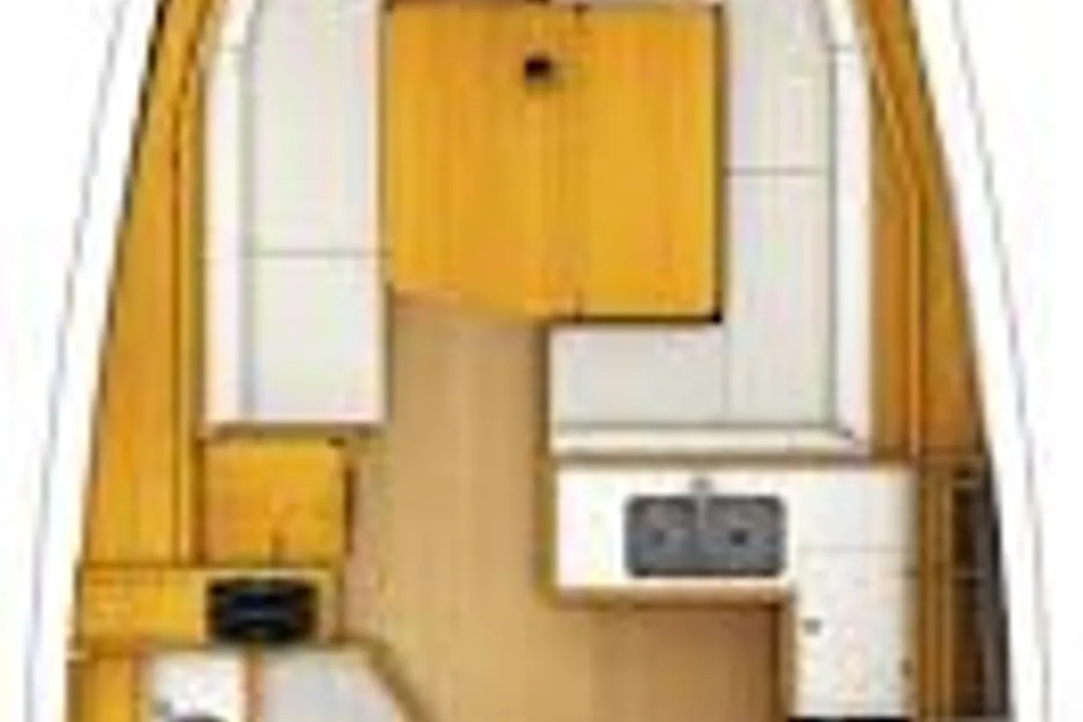 Floor plan of b'elli , a Jeanneau Sun Odyssey 379 sailboat at Kontokali, Greece