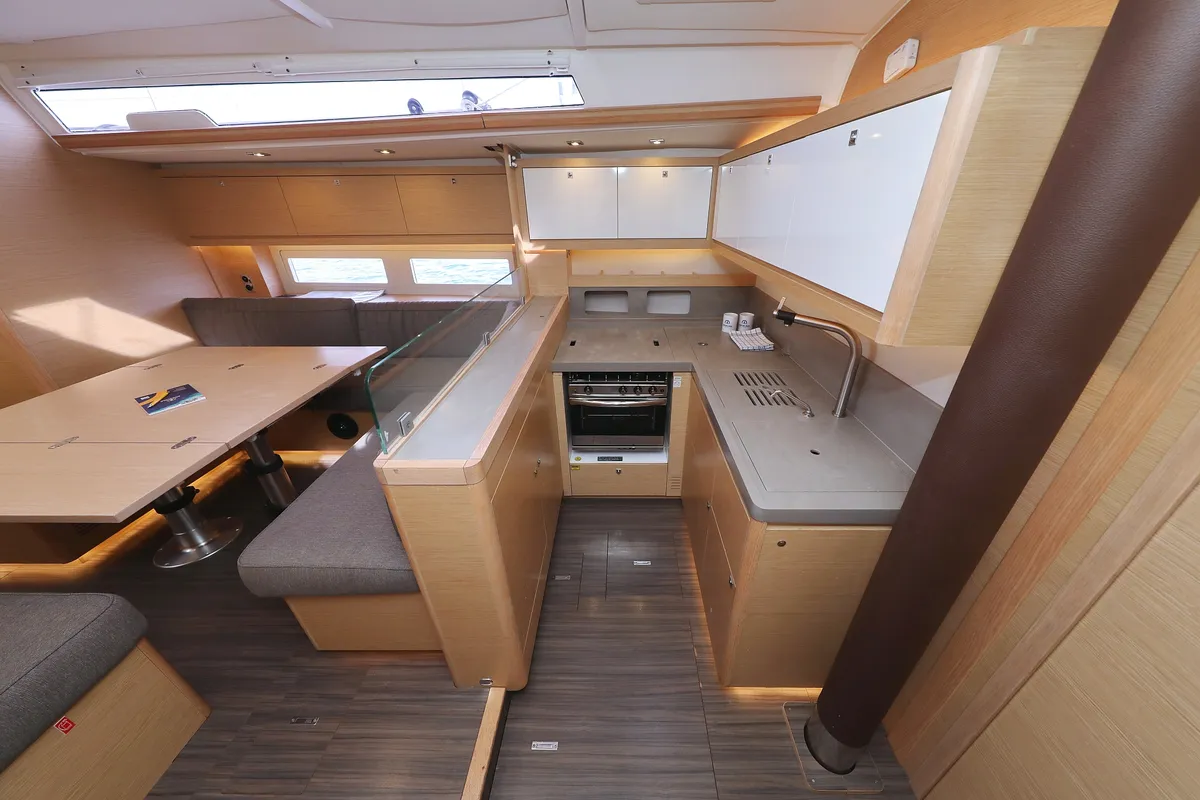 Galley of Dancer, a Dufour 530 sailboat at Općina Sukošan, Croatia