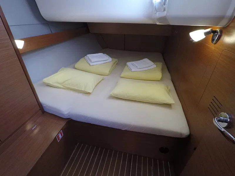 Cabin on Get Lucky, a Dufour 460 Grand Large sailboat at Grad Šibenik, Croatia