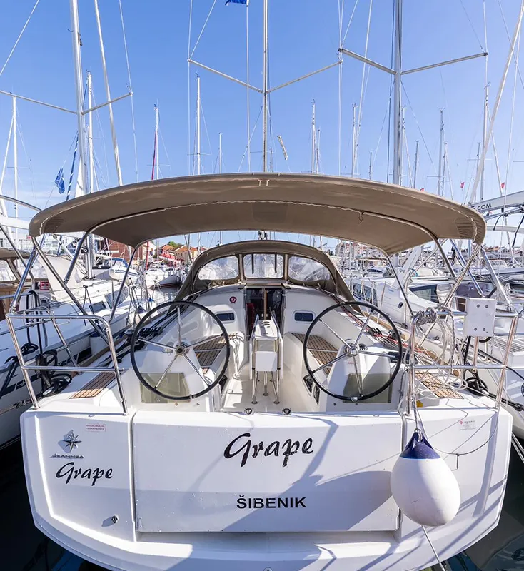 Grape, a Jeanneau Sun Odyssey 349 sailboat at Grad Biograd na Moru, Croatia