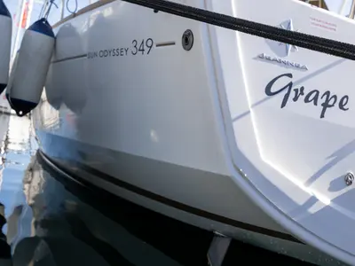 Grape, a Jeanneau Sun Odyssey 349 sailboat at Grad Biograd na Moru, Croatia