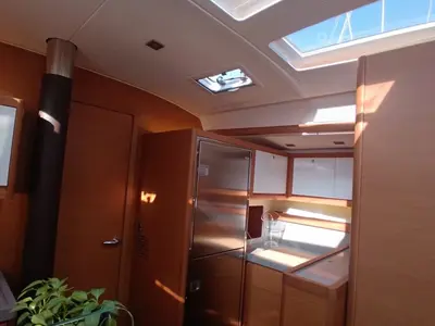 Galley of Tano, a Dufour 530 sailboat at Cagliari, Italy