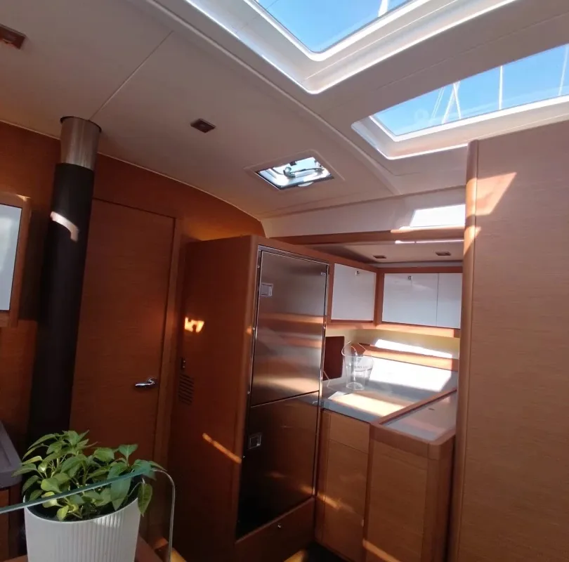 Galley of Tano, a Dufour 530 sailboat at Cagliari, Italy