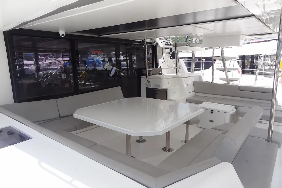 Head on Diamond Girl, a Beneteau Moorings 5000 catamaran at Road Town, British Virgin Islands