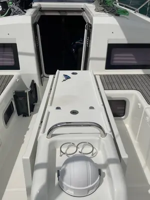 Deck of STAR V, a Jeanneau Sun Odyssey 440 sailboat at Alameda, United States