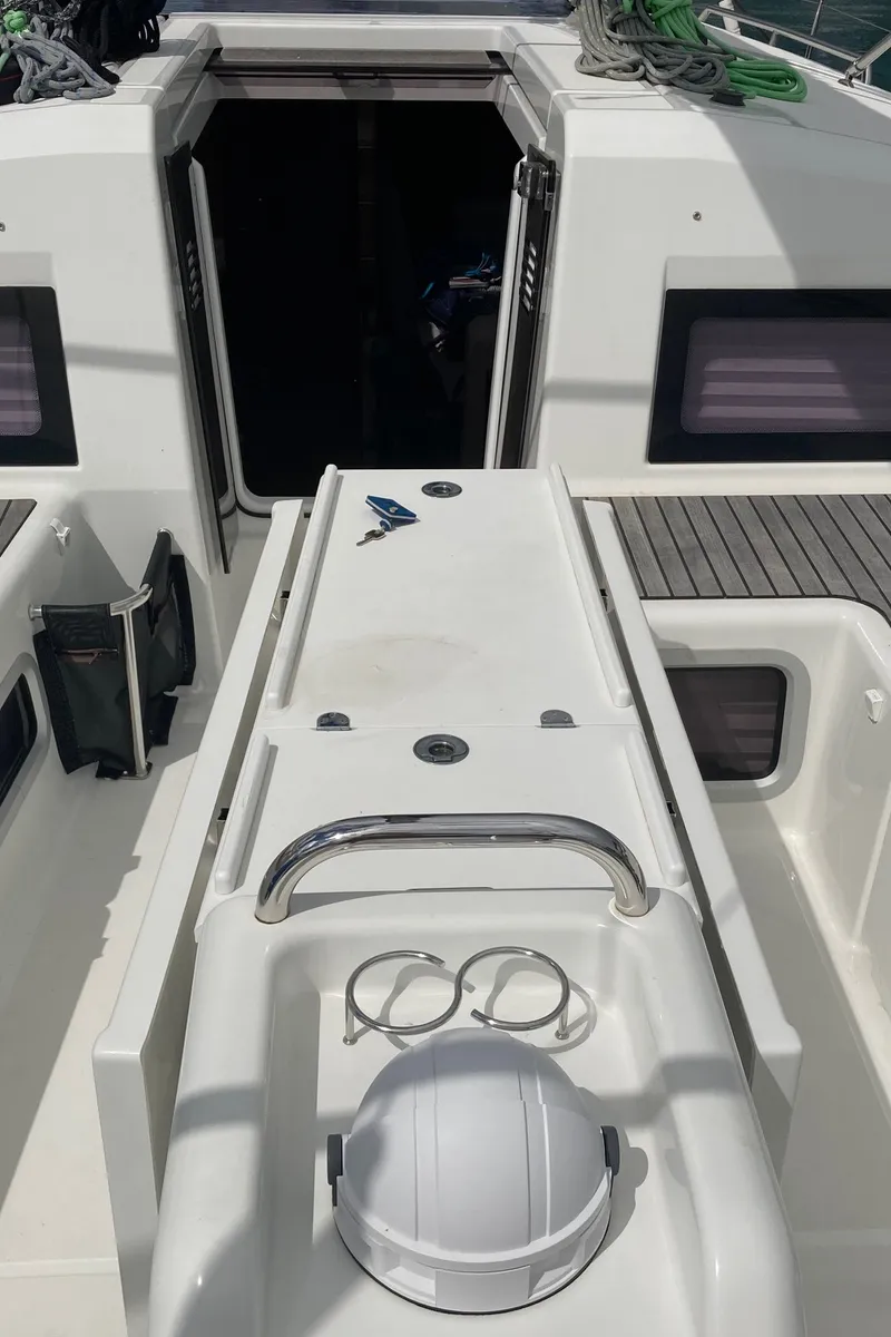 Deck of STAR V, a Jeanneau Sun Odyssey 440 sailboat at Alameda, United States