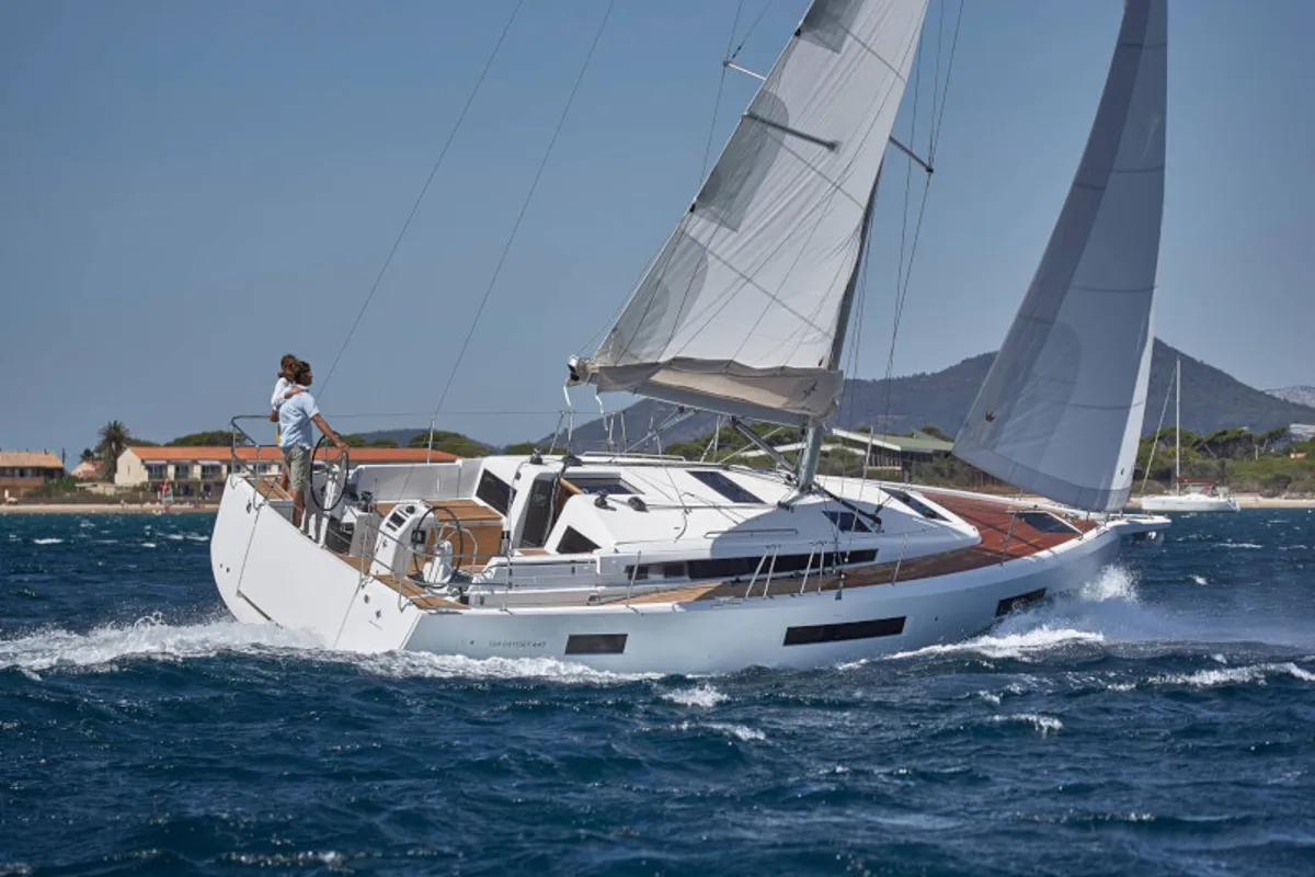 Exterior view of STAR V, a Jeanneau Sun Odyssey 440 sailboat at Alameda, United States