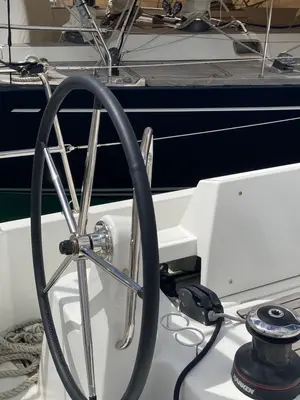 Cockpit of STAR V, a Jeanneau Sun Odyssey 440 sailboat at Alameda, United States
