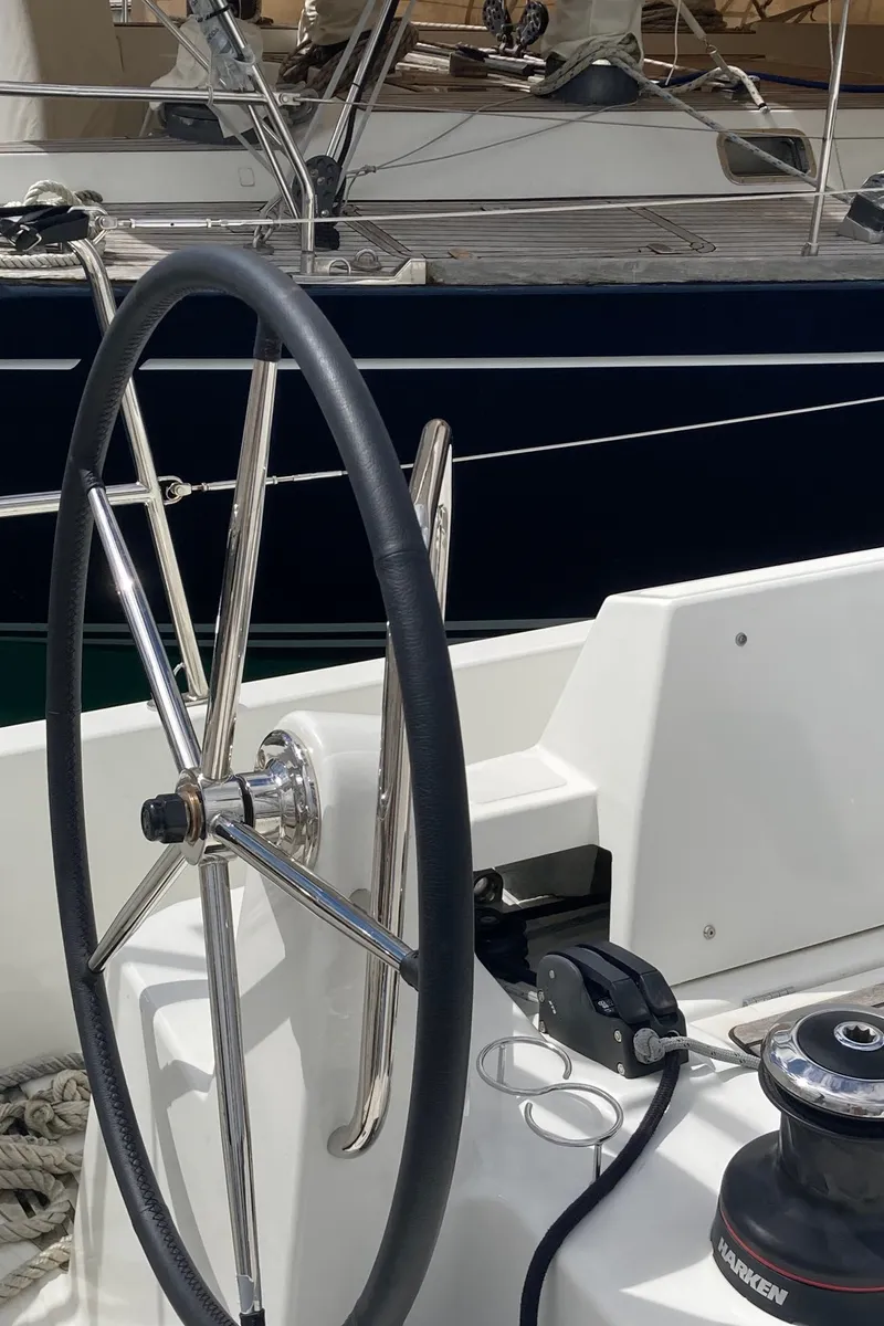 Cockpit of STAR V, a Jeanneau Sun Odyssey 440 sailboat at Alameda, United States