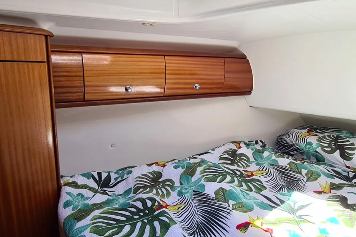Cabin on Sea Toy, a Bavaria 44 sailboat at Grad Rijeka, Croatia