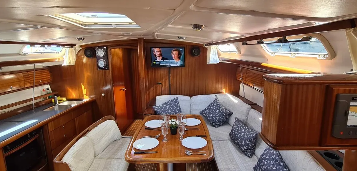Salon of Sea Toy, a Bavaria 44 sailboat at Grad Rijeka, Croatia