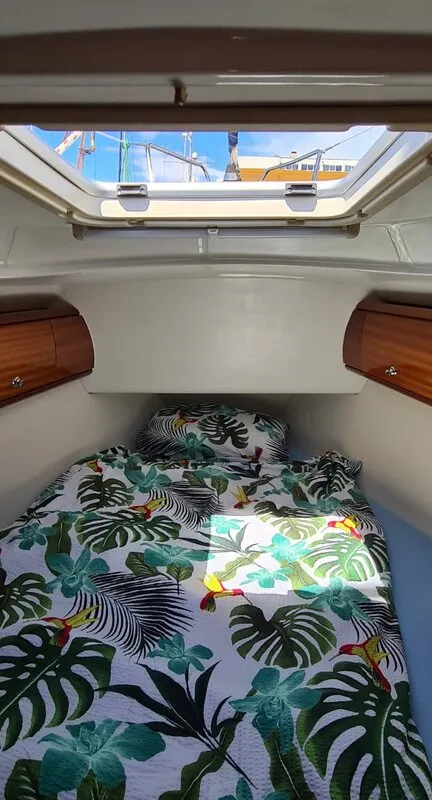 Cabin on Sea Toy, a Bavaria 44 sailboat at Grad Rijeka, Croatia