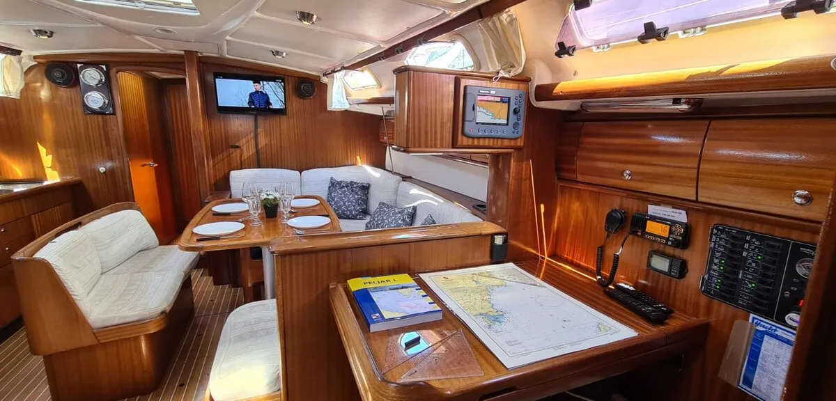 Salon of Sea Toy, a Bavaria 44 sailboat at Grad Rijeka, Croatia