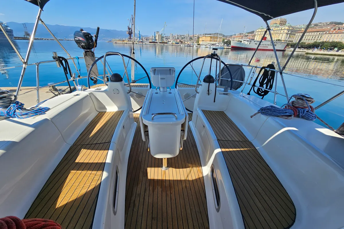 Cockpit of Sea Toy, a Bavaria 44 sailboat at Grad Rijeka, Croatia