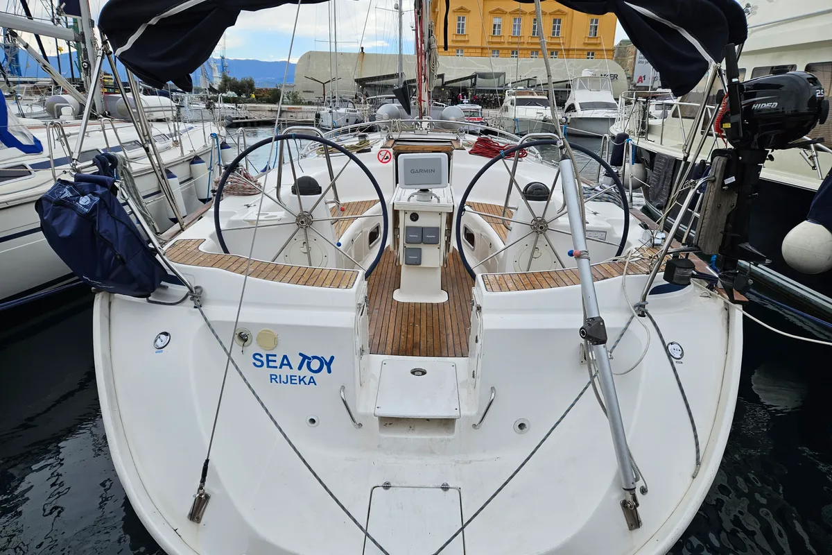Exterior view of Sea Toy, a Bavaria 44 sailboat at Grad Rijeka, Croatia