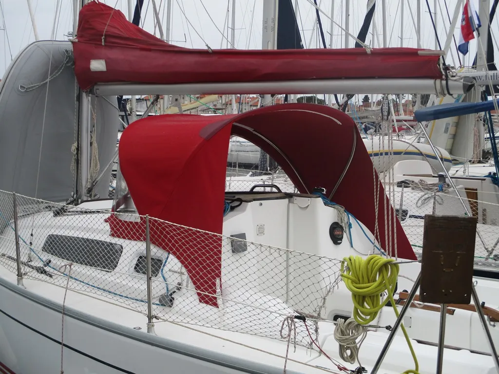 Exterior view of Cicoco, a Jeanneau Sun Fast 26 sailboat at Grad Biograd na Moru, Croatia