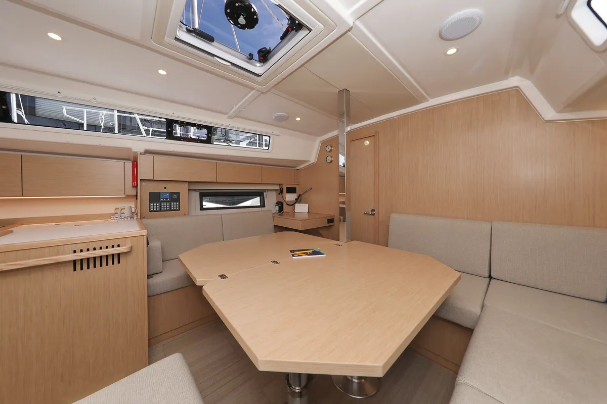 Salon of Levente, a Bavaria C42 sailboat at Grad Vodice, Croatia