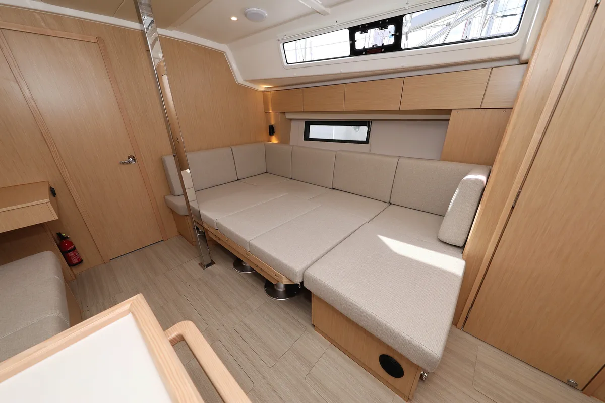 Salon of Levente, a Bavaria C42 sailboat at Grad Vodice, Croatia