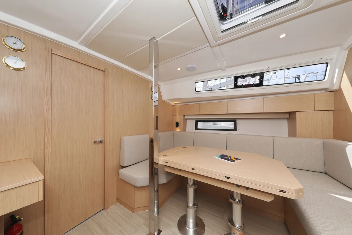 Salon of Levente, a Bavaria C42 sailboat at Grad Vodice, Croatia