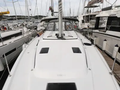 Salon of Levente, a Bavaria C42 sailboat at Grad Vodice, Croatia
