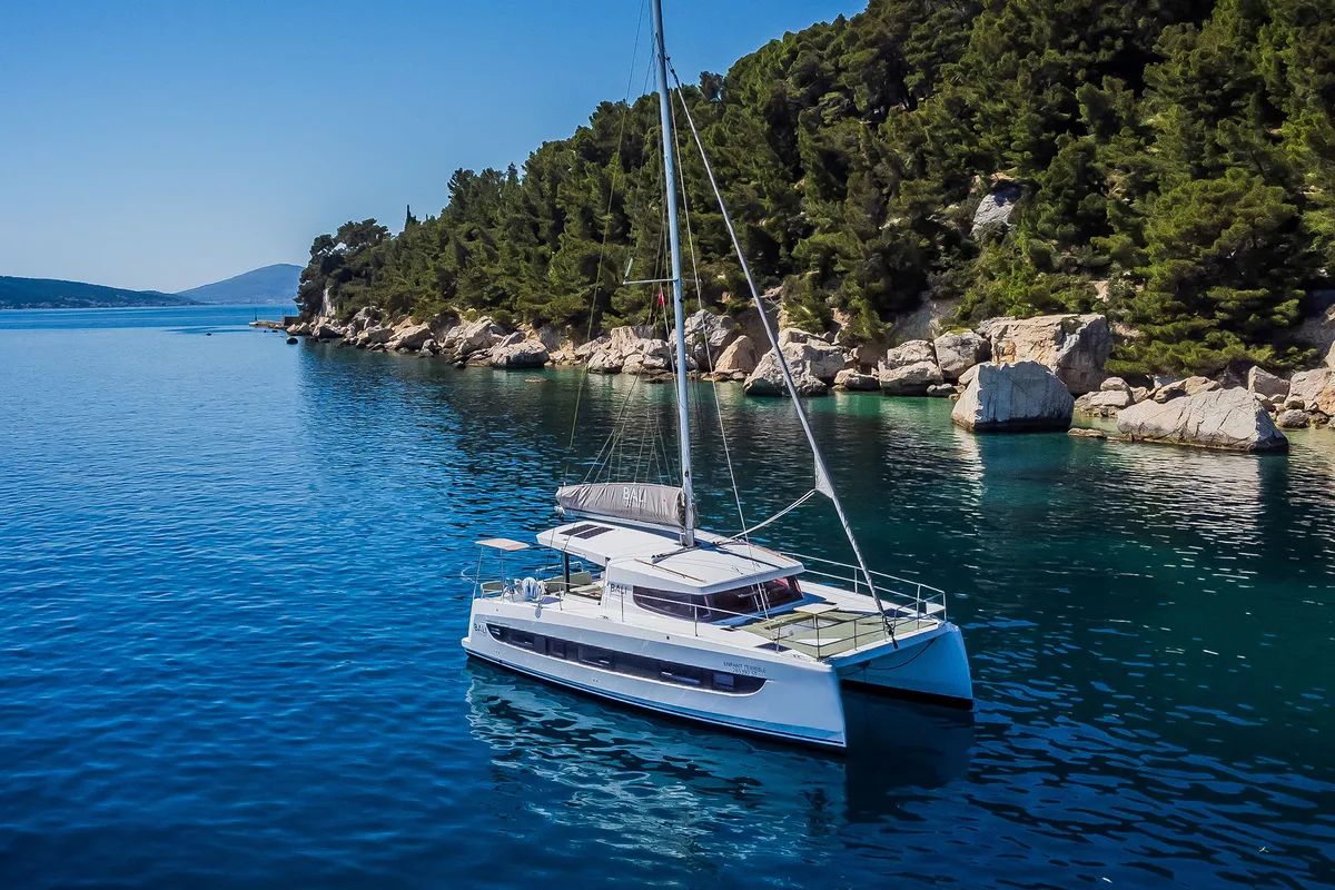 Exterior view of Susanne, a Bali Catsmart catamaran at Općina Sukošan, Croatia