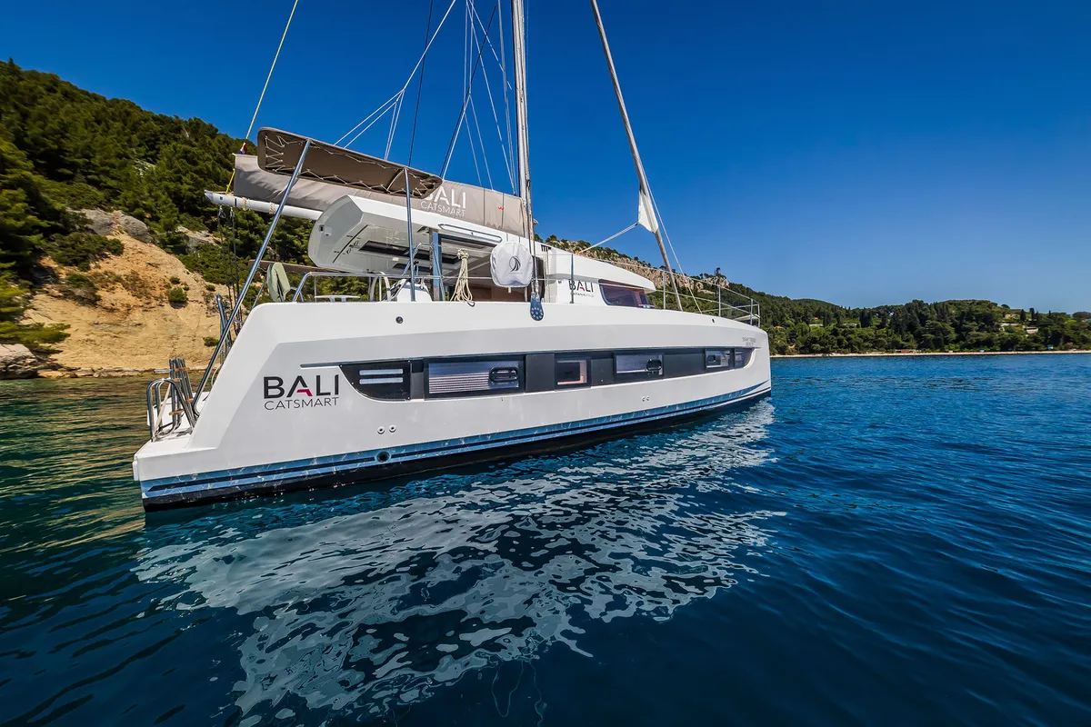 Exterior view of Susanne, a Bali Catsmart catamaran at Općina Sukošan, Croatia