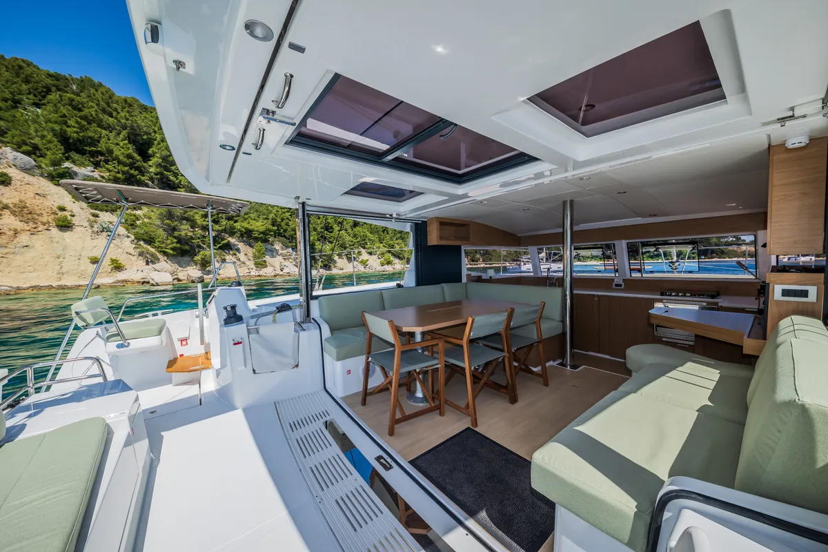 Salon of Susanne, a Bali Catsmart catamaran at Općina Sukošan, Croatia
