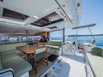 Salon of Susanne, a Bali Catsmart catamaran at Općina Sukošan, Croatia