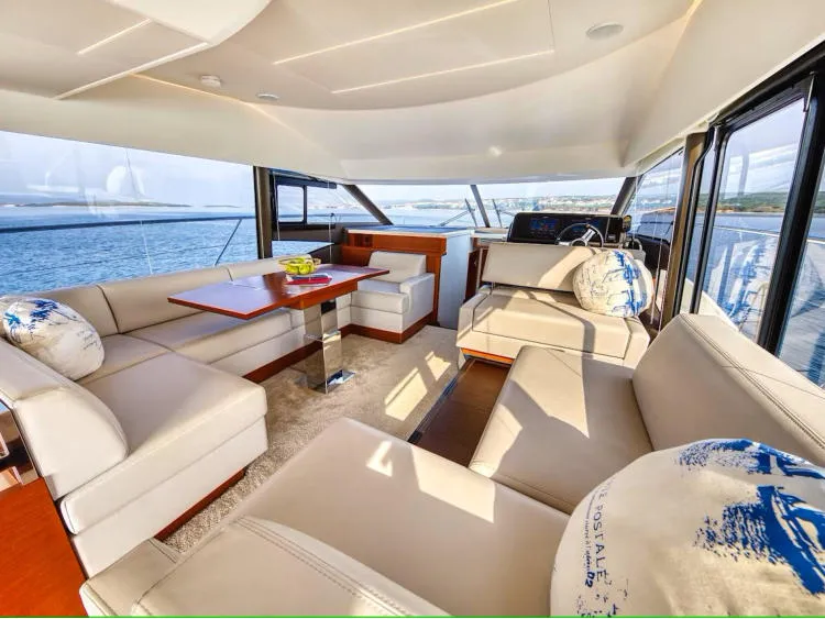 Galley of Medusa, a Jeanneau Prestige 520 Flybridge motor yacht at Split, Croatia
