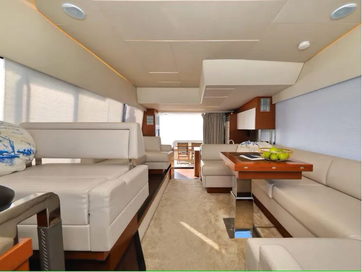 Galley of Medusa, a Jeanneau Prestige 520 Flybridge motor yacht at Split, Croatia