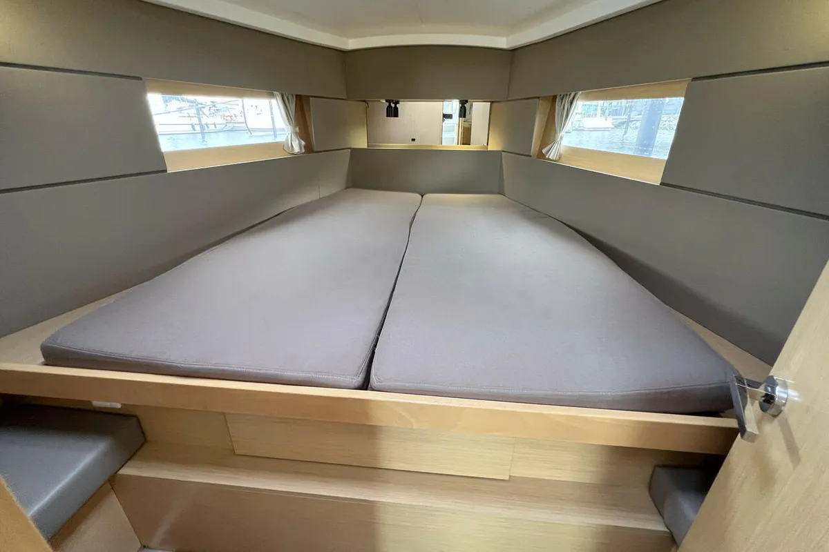 Cabin on Ulysses, a Beneteau Oceanis 38 sailboat at Heiligenhafen, Germany