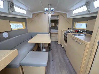 Salon of Ulysses, a Beneteau Oceanis 38 sailboat at Heiligenhafen, Germany