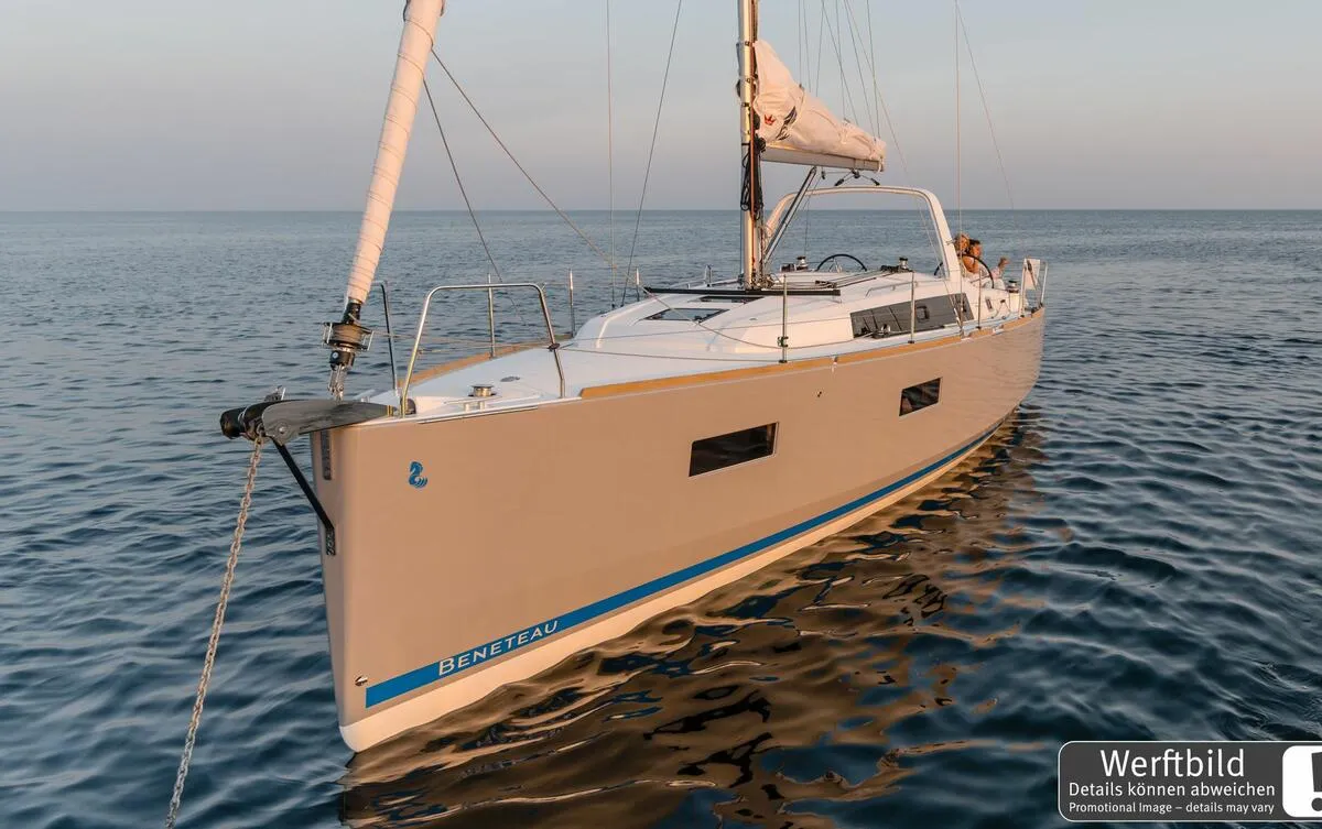 Exterior view of Ulysses, a Beneteau Oceanis 38 sailboat at Heiligenhafen, Germany