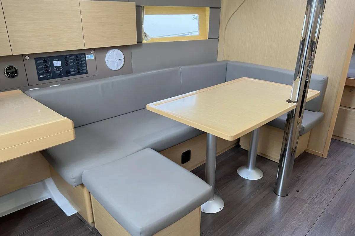 Salon of Ulysses, a Beneteau Oceanis 38 sailboat at Heiligenhafen, Germany