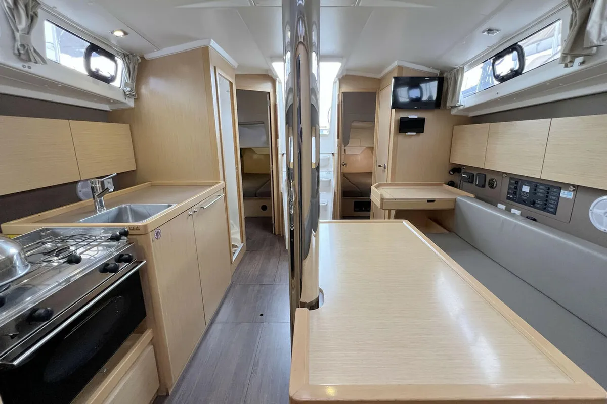Salon of Ulysses, a Beneteau Oceanis 38 sailboat at Heiligenhafen, Germany