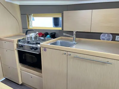 Galley of Ulysses, a Beneteau Oceanis 38 sailboat at Heiligenhafen, Germany