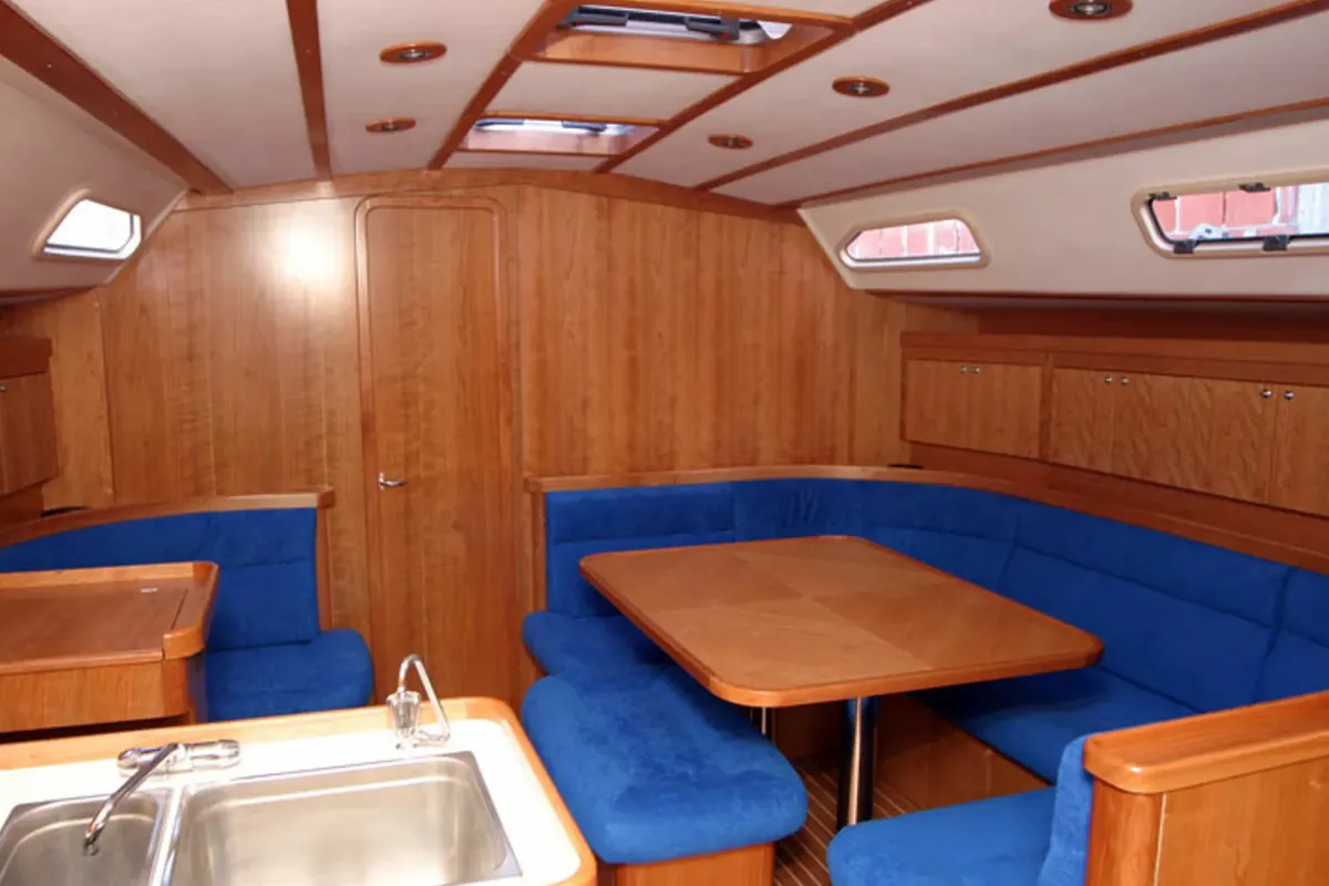 Salon of Pia, a Triplast Y 40 sailboat at Izola, Slovenia