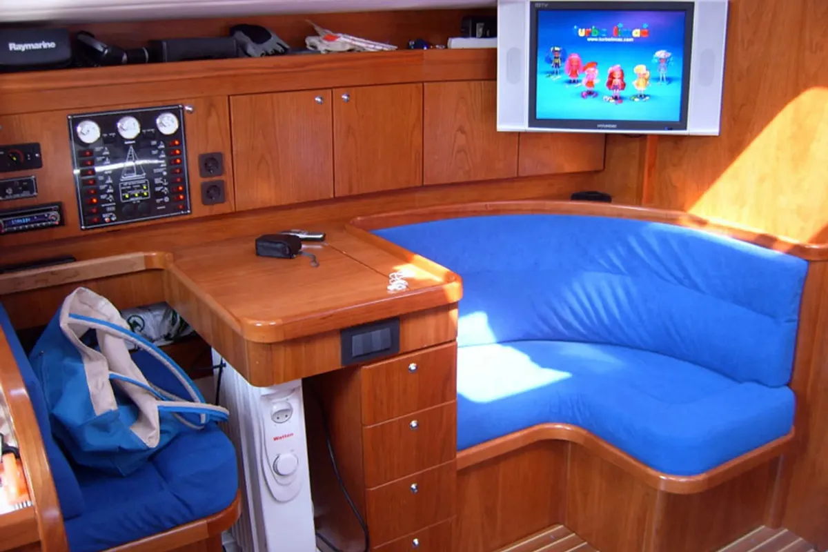 Salon of Pia, a Triplast Y 40 sailboat at Izola, Slovenia