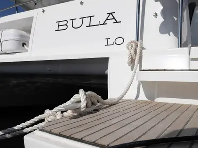 Bula, a Lagoon 46 catamaran at Pianottoli-Caldarello, France