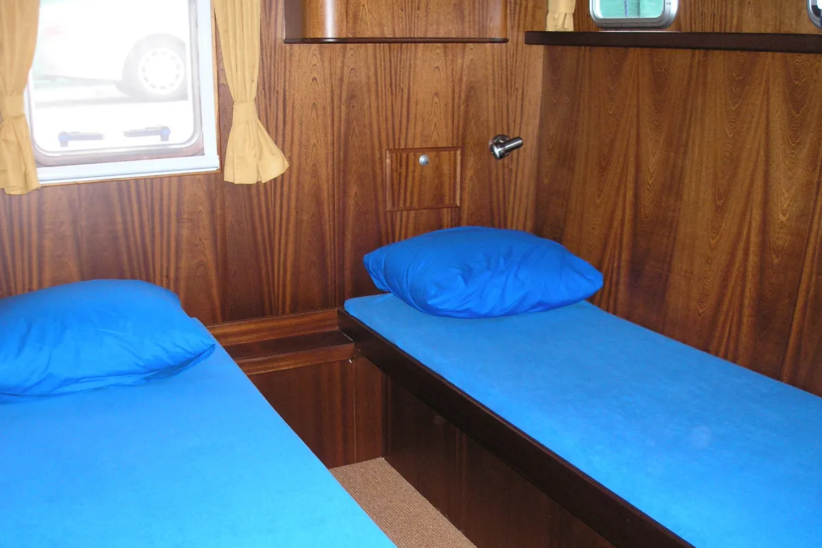 Cabin on Juliana, a Gulet Hibo 1300 motorboat at Woudsend, Netherlands